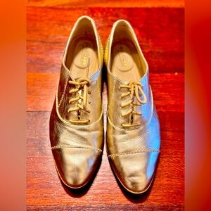 Cole haan gold oxfords